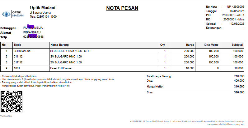 Verifikasi Nota